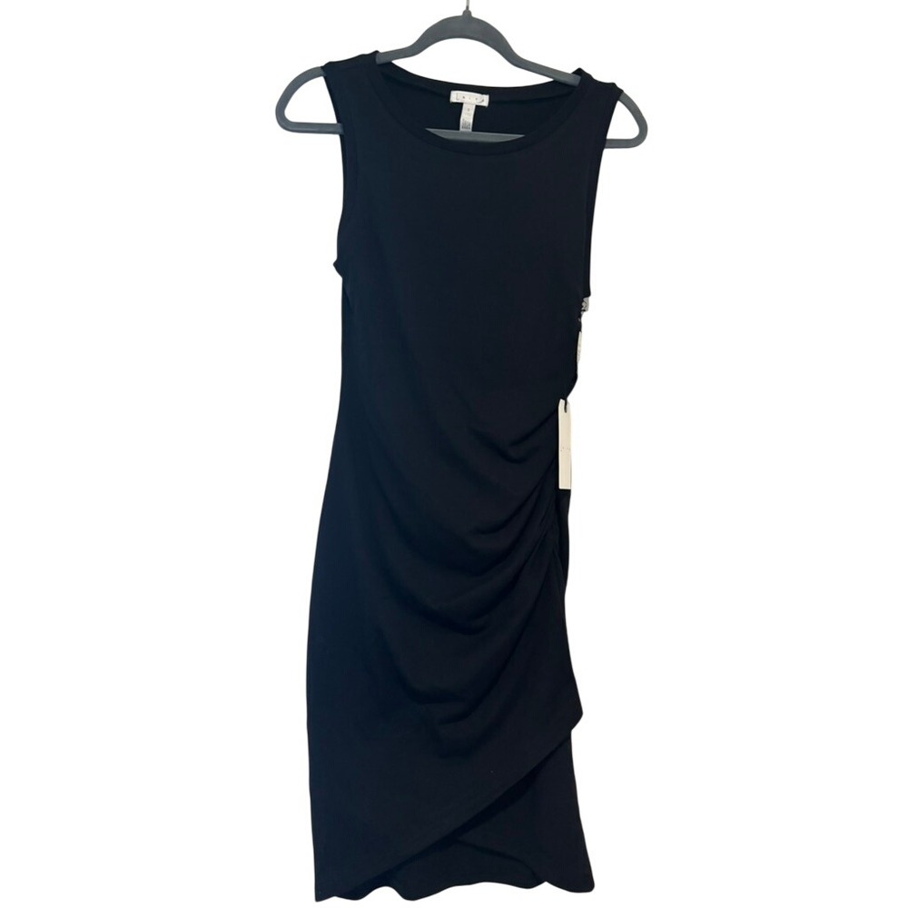 Leith from Nordstroms sz S black stretch sleeveless dress minimalist new tags NN